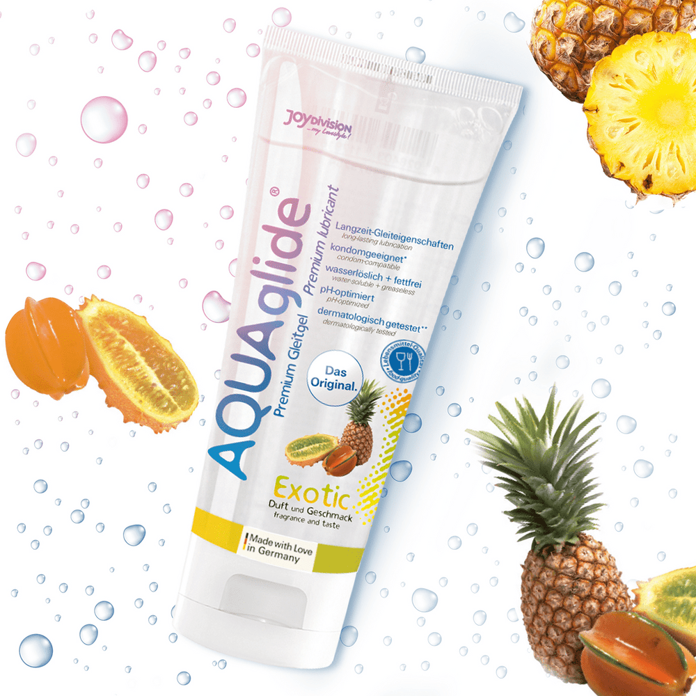 AQUAglide Neutral - Flavored Waterbased Lubricant - Exotic - 100 ml - foto 2