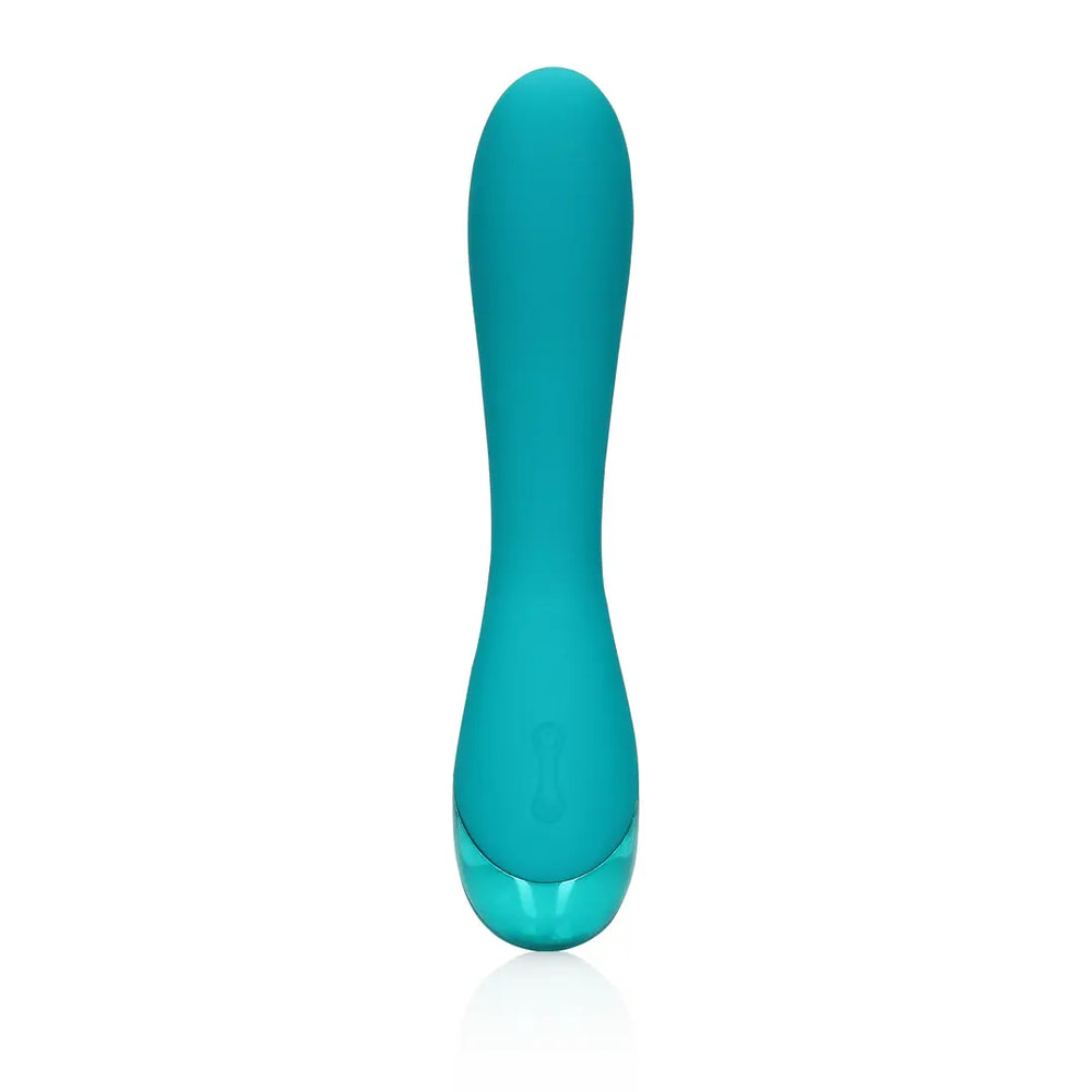 Smooth Silicone G-Spot Vibrator - Teal Blue - foto 6