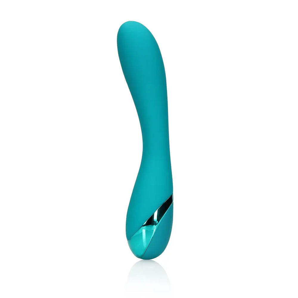 Smooth Silicone G-Spot Vibrator - Teal Blue - foto 7