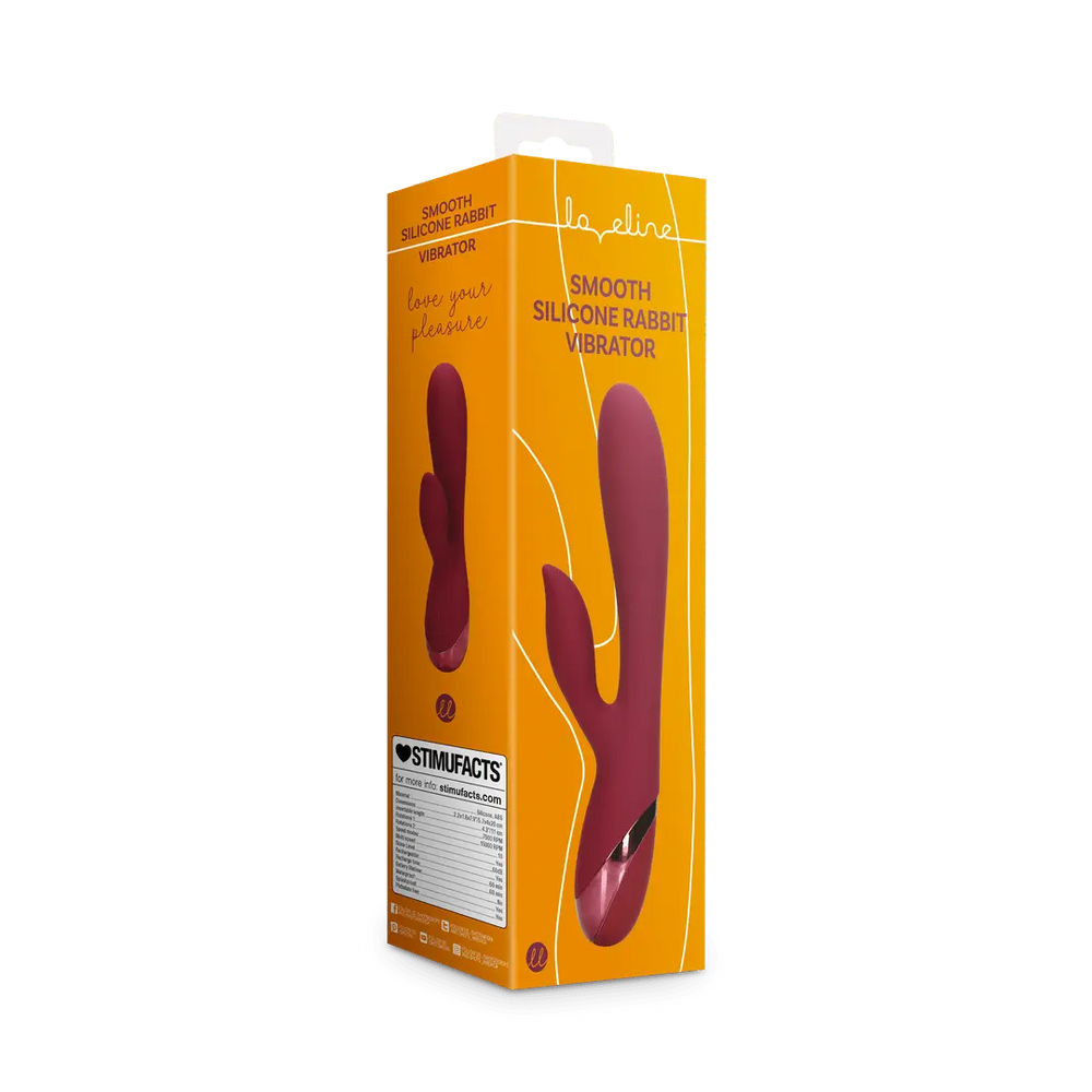 Smooth Silicone Rabbit Vibrator - Dark Cherry - foto 3