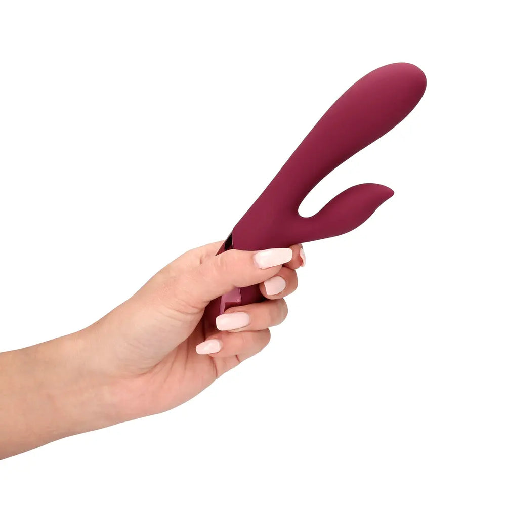 Smooth Silicone Rabbit Vibrator - Dark Cherry - foto 2
