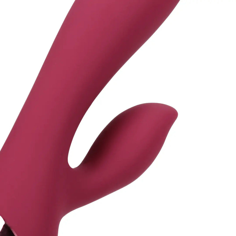 Smooth Silicone Rabbit Vibrator - Dark Cherry - foto 9