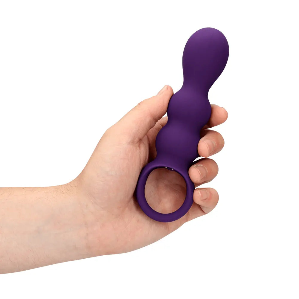 Teardrop Shaped Anal Vibrator - Clear Purple - foto 2