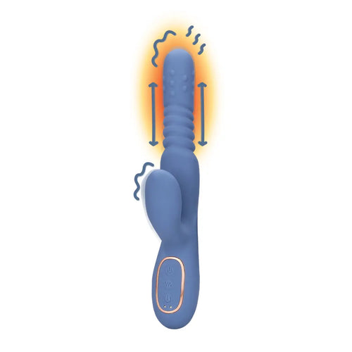 Verwarmende & stotende rabbit vibrator | Dubbel genot