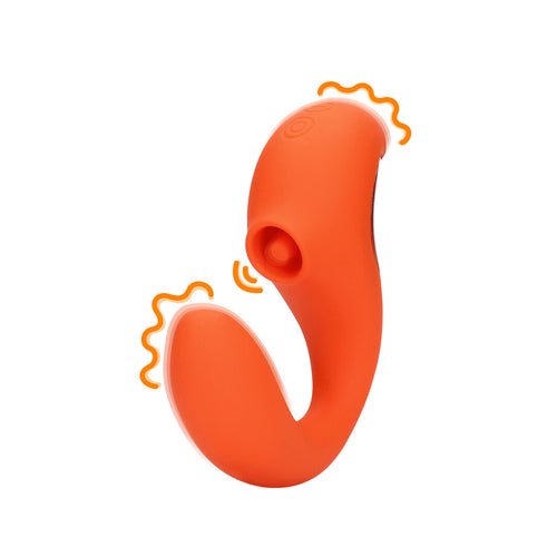 G-Spot Vibrator met Clitorale Pulse Wave - Untamed Orange