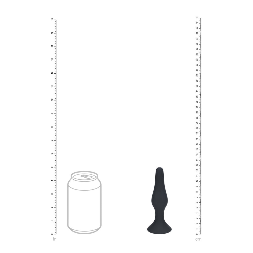 Slanke Siliconen Anale Plug - Zwart