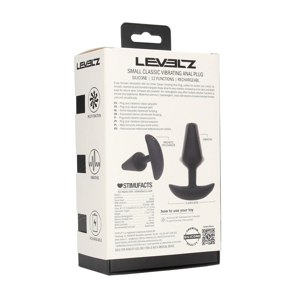 Classic Vibrerende Siliconen Anale Plug - S - Zwart