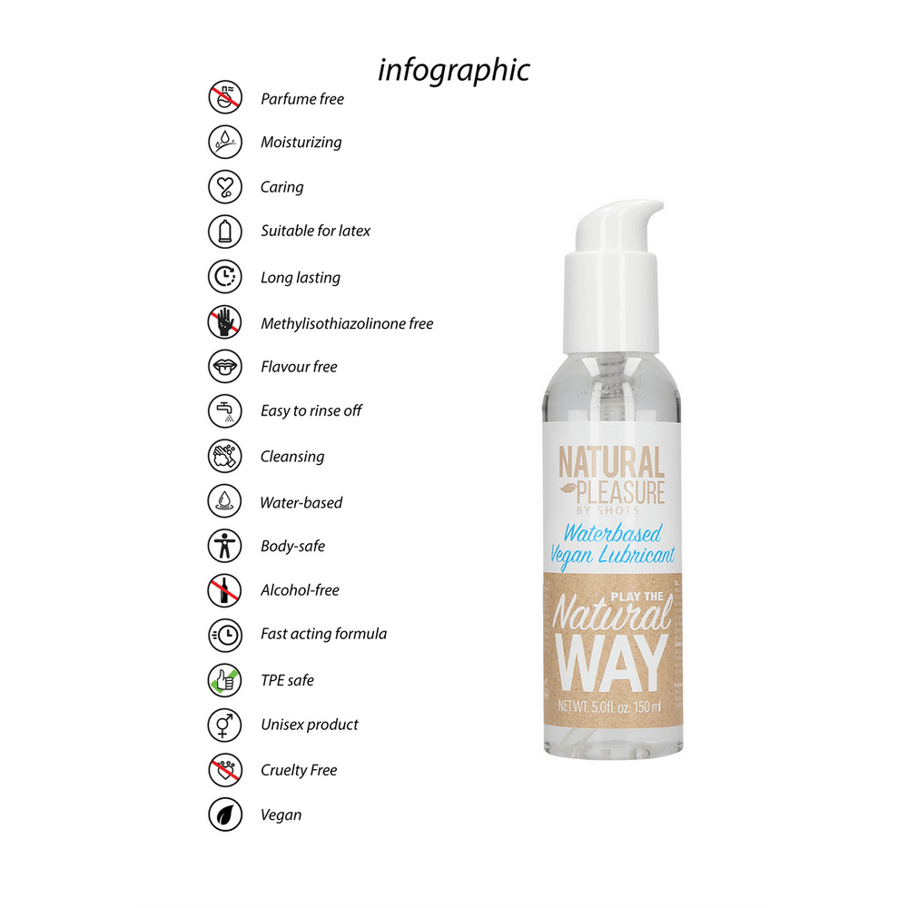 Vegan Waterbasis Glijmiddel - 150 ml - foto 3