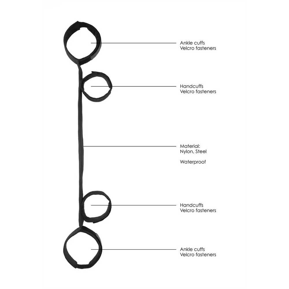 Spreader Bar with Hand and Ankle Cuffs - foto 7