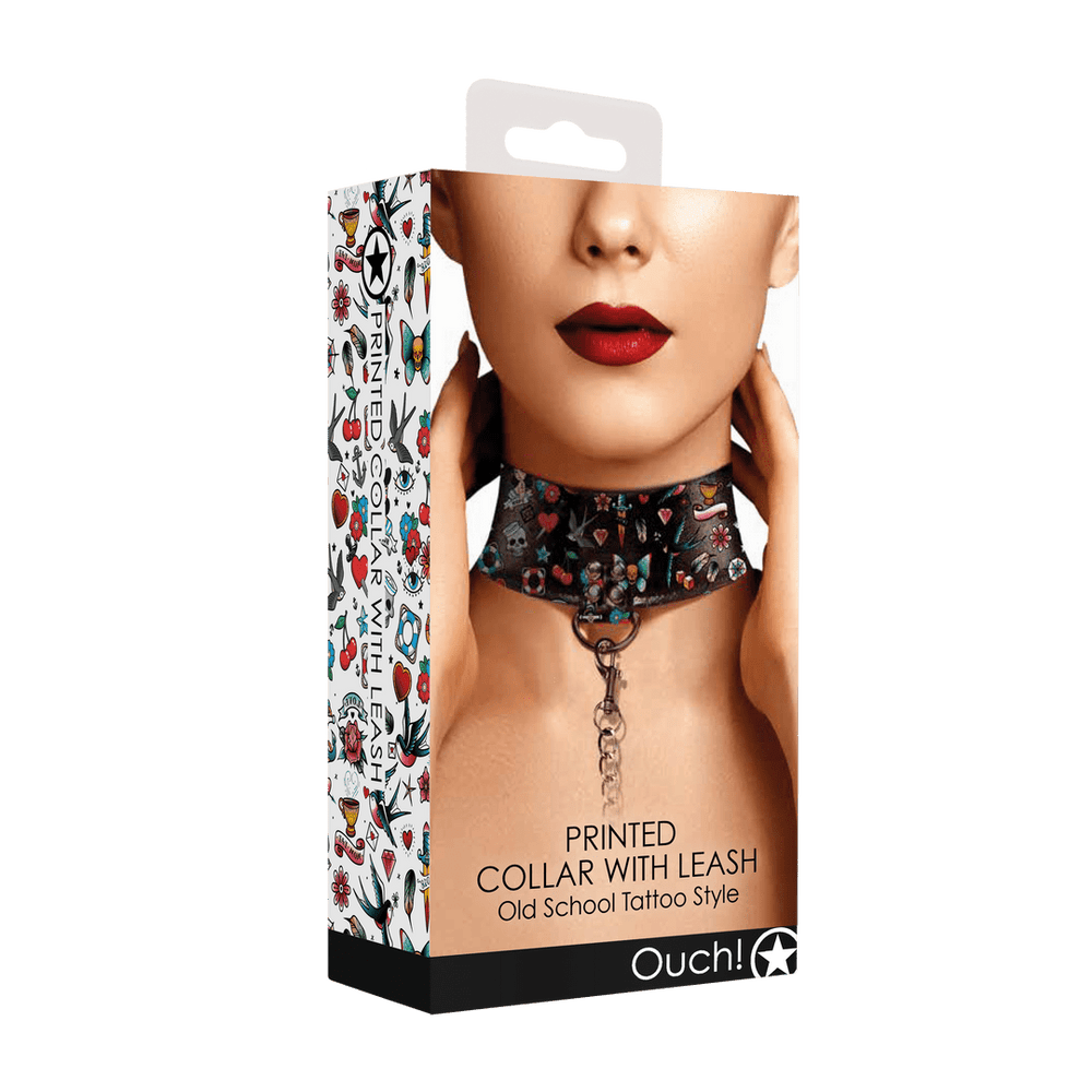 Bedrukte Halsband met Riem - foto 3