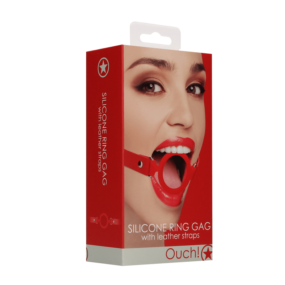 Silicone Ring Gag with Leather Straps - foto 16