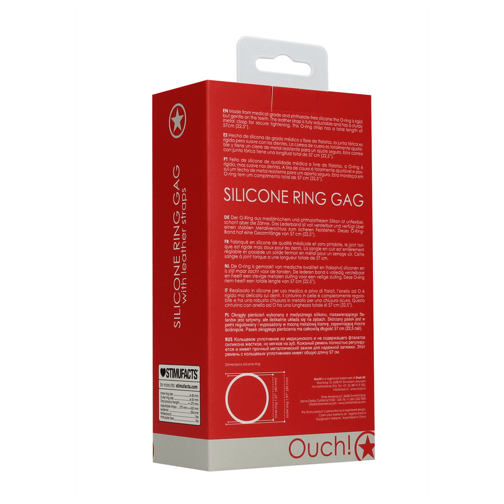 Silicone Ring Gag with Leather Straps - foto 17