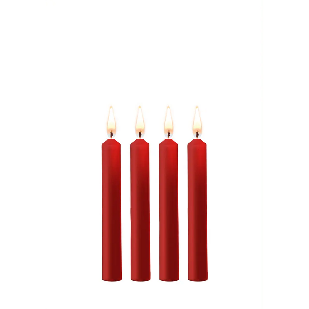 Teasing Wax Candles - 4 Pieces - Red