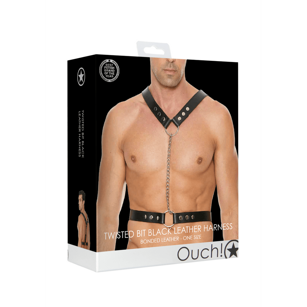 Twisted Bit Leather Harness - One Size - foto 3