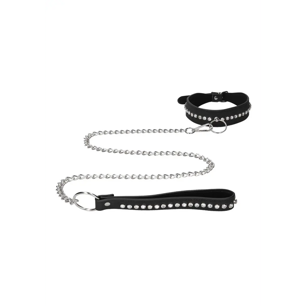 Diamond Studded Collar with Leash - foto 2