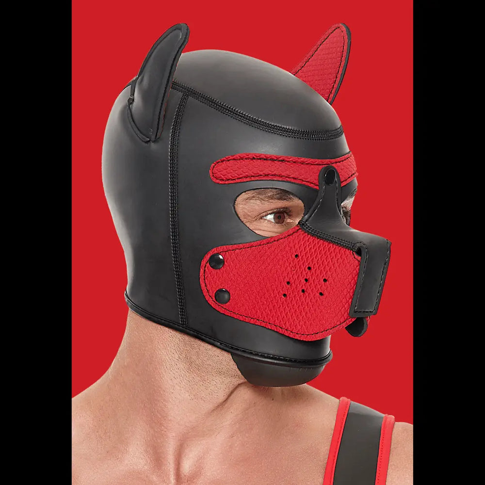 Neoprene Puppy Mask - Red