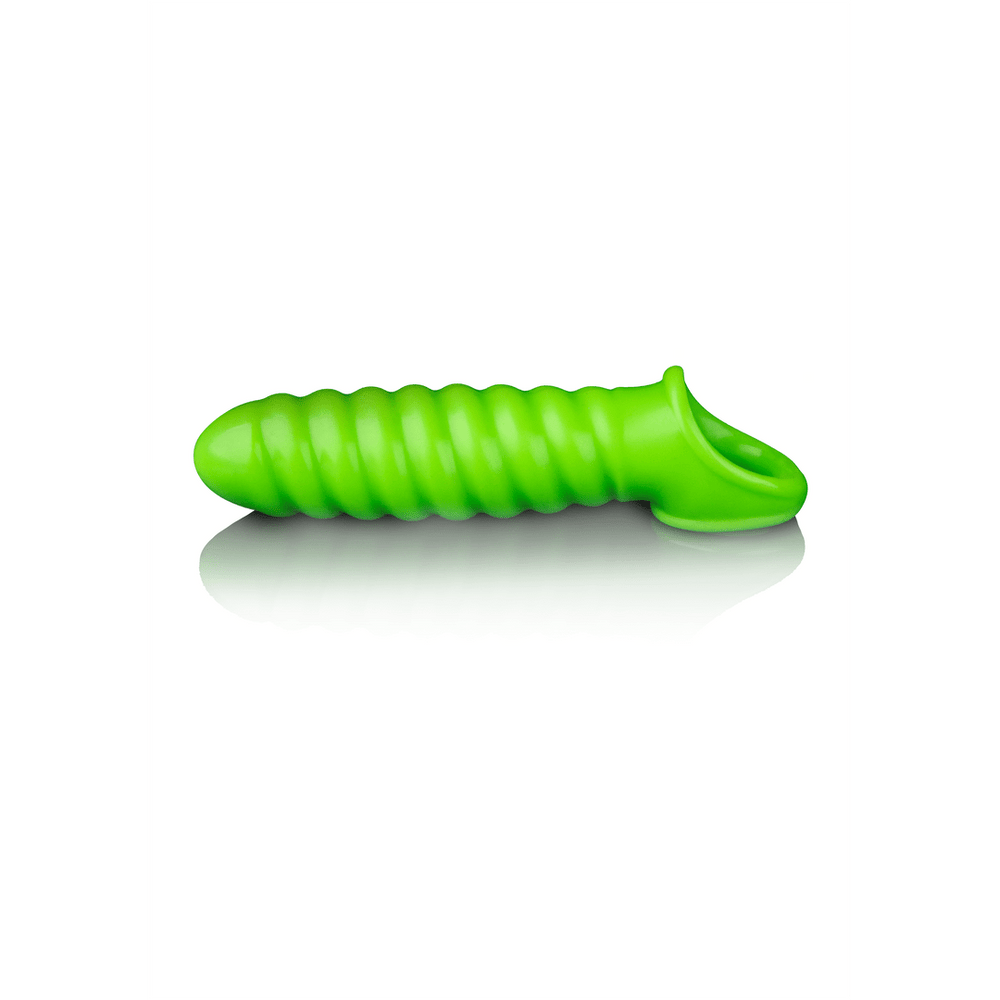 Swirl Stretchable Penis Sheath - Glow in the Dark - foto 5