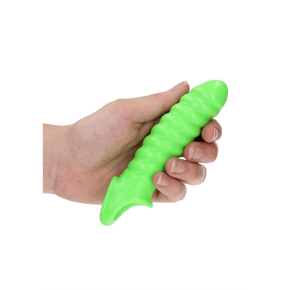 Swirl Stretchable Penis Sheath - Glow in the Dark - foto 2