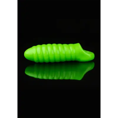 Swirl Thick Stretchy Penis Sheath - Glow in the Dark