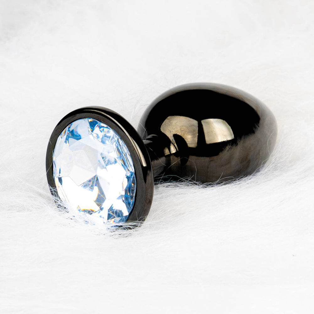 Ronde Gem Butt Plug - Medium - Gunmetal/Diamond