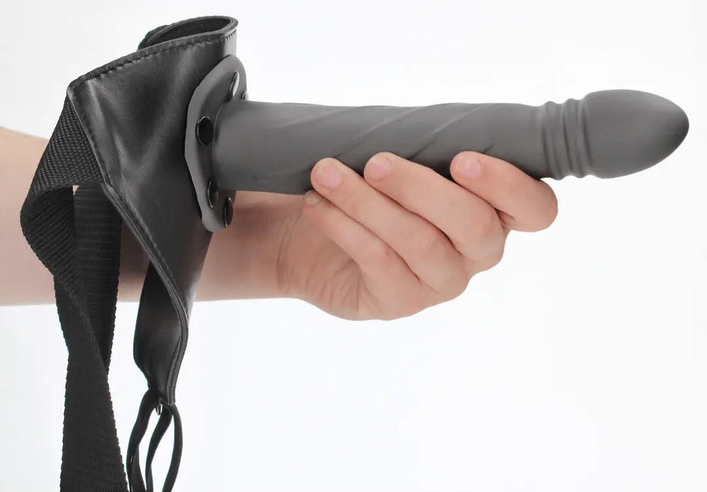 Twisted Hollow Strap-On - 20 cm - foto 11