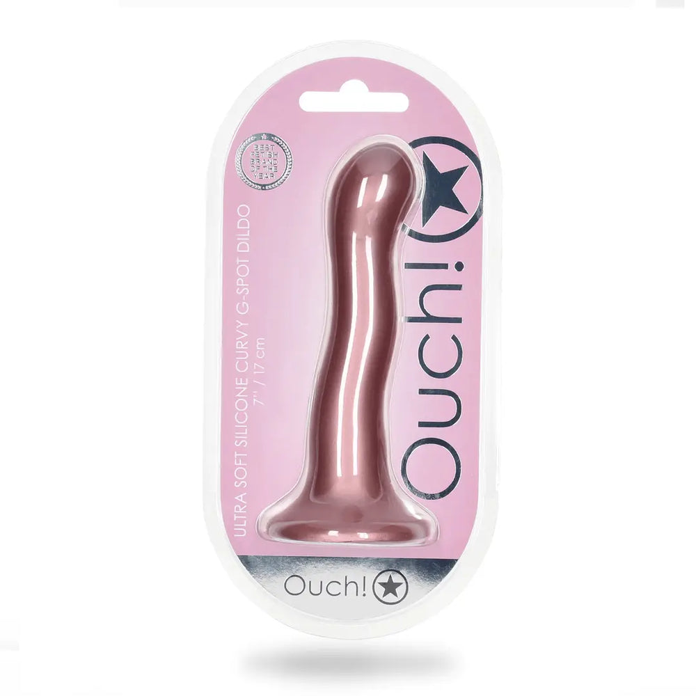 Ultra Soft Silicone Curvy G-Spot Dildo - 7'' / 17 cm - foto 18