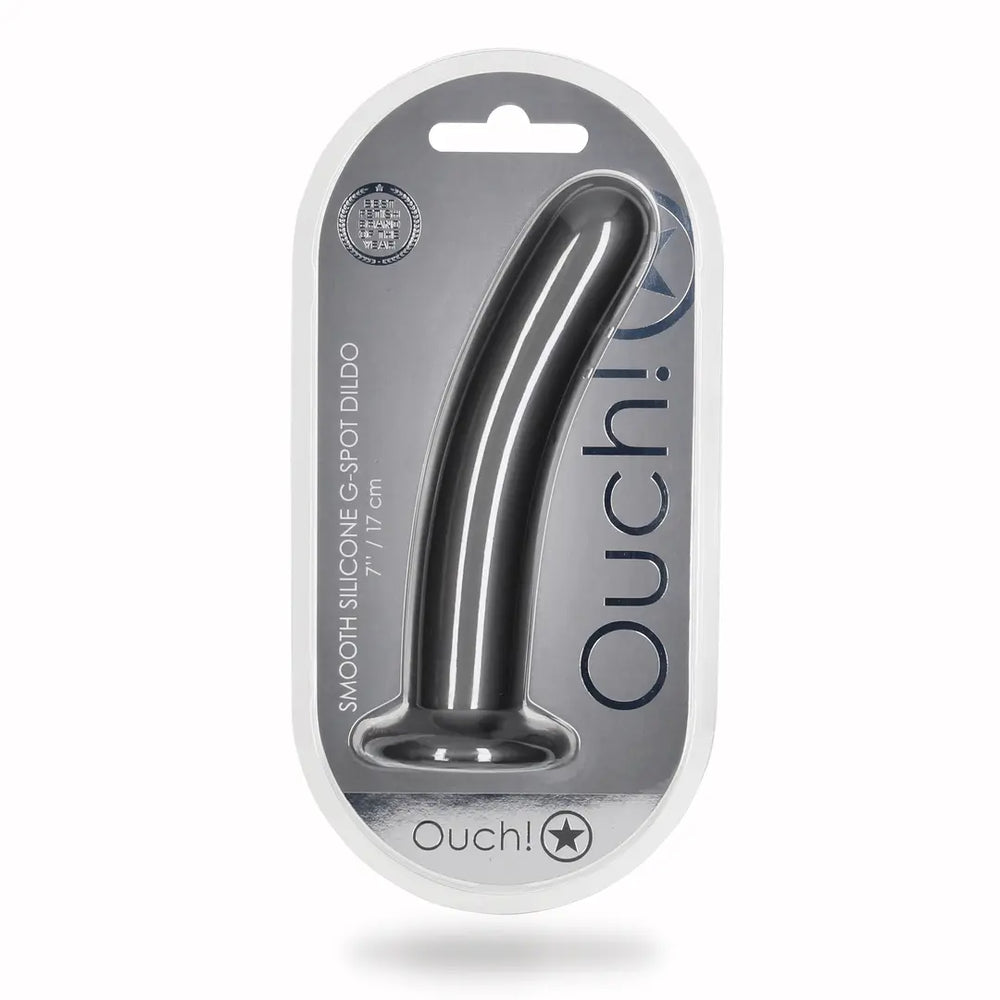 Smooth Silicone G-Spot Dildo - 7'' / 17 cm - foto 5