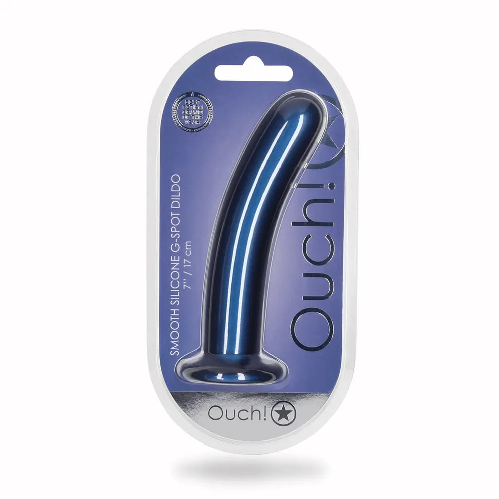 Smooth Silicone G-Spot Dildo - 7'' / 17 cm - foto 10