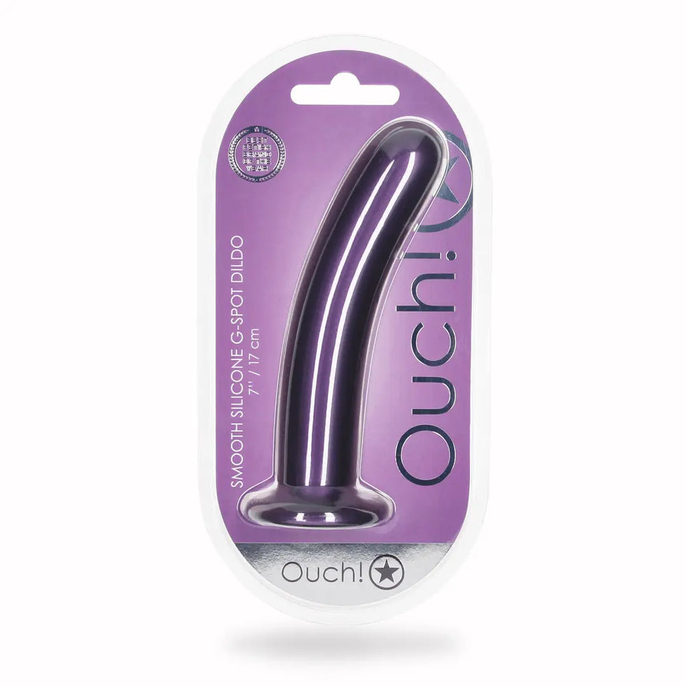 Smooth Silicone G-Spot Dildo - 7'' / 17 cm - foto 15
