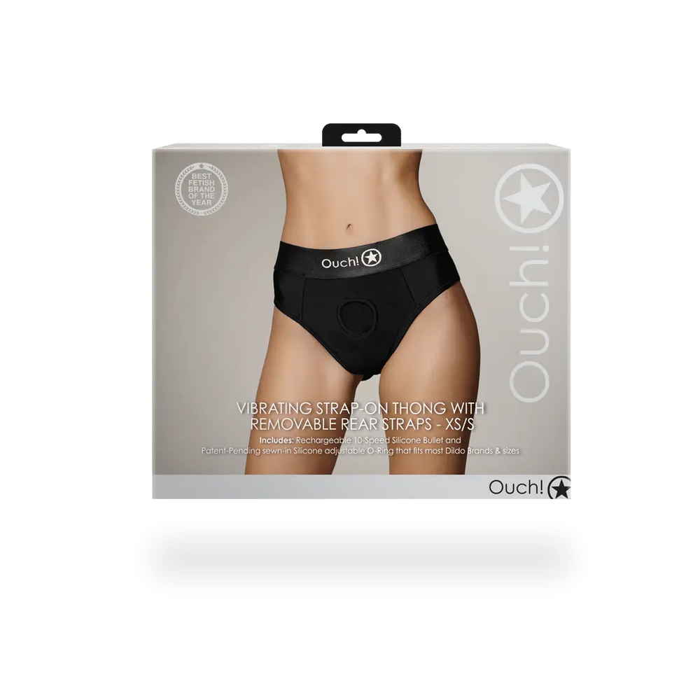 Vibrating Strap-on Thong with Removable Butt Straps - foto 5