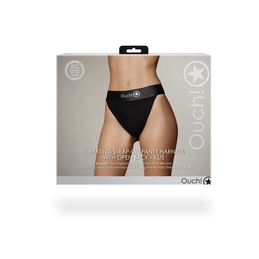 Vibrating Strap-on Panty Harness with Open Back - foto 4
