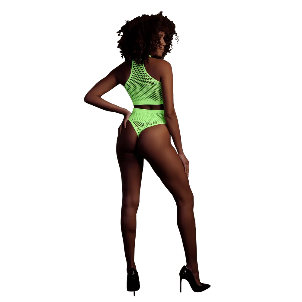 Ouch! - 2-delige Lingerie set - Neon - foto 2