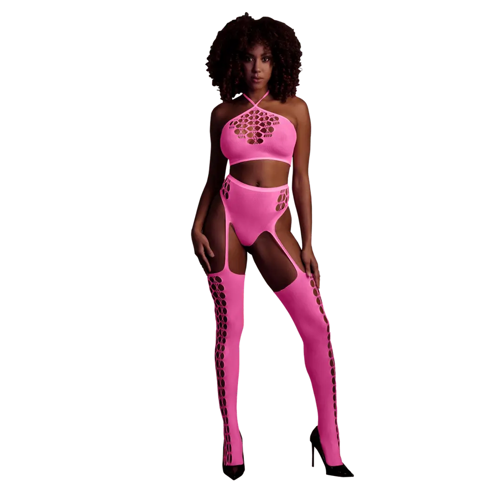 Ouch! - Neon 3-delige Lingerie Set - foto 12