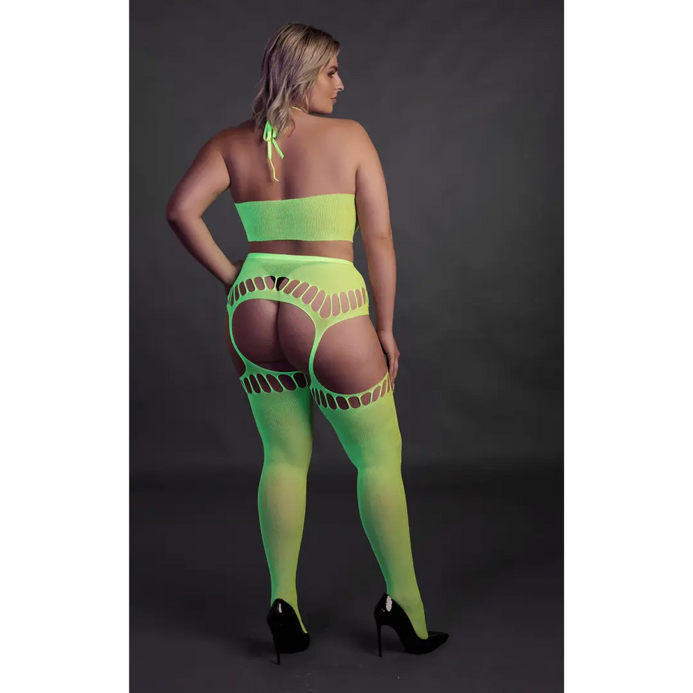 Ouch! - Neon 3-delige Lingerie Set - foto 4