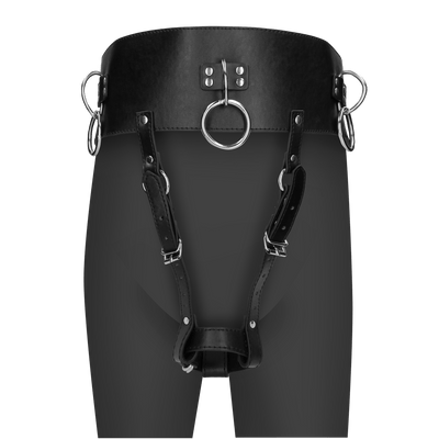 Belt with Vibrator Holder - Black