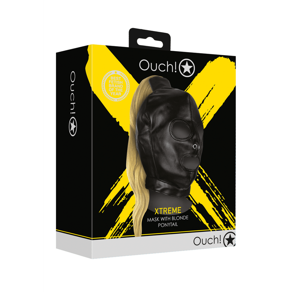 Masker met Blonde Ponytail - Zwart - foto 6