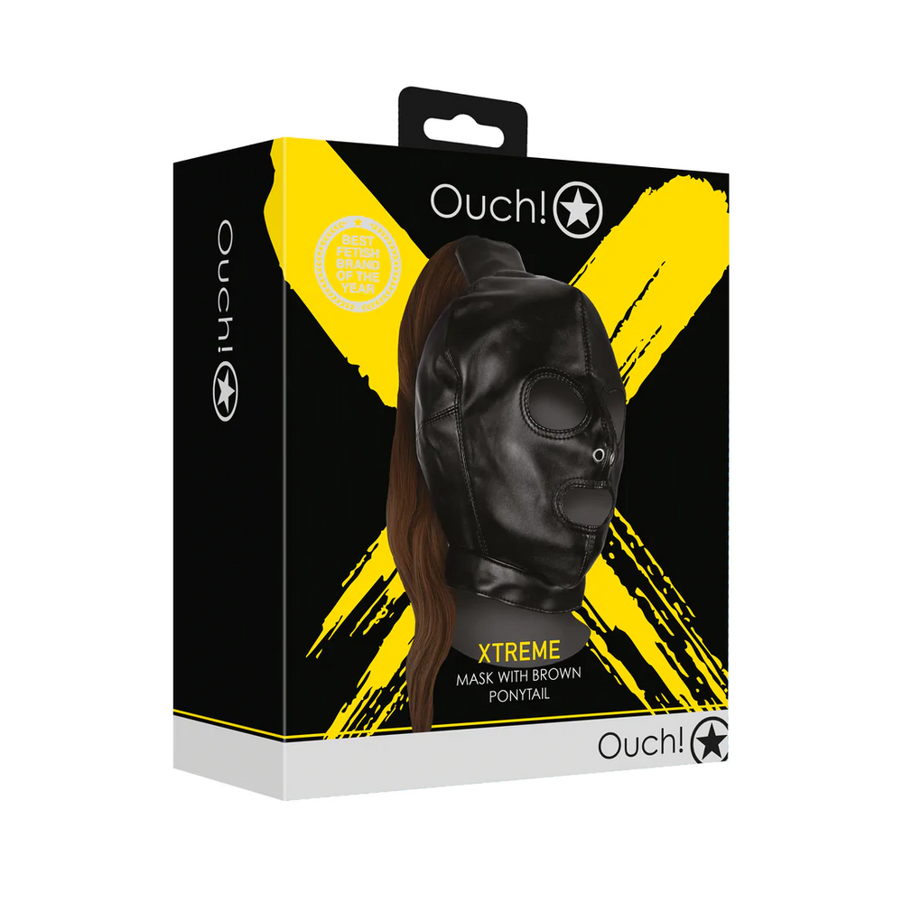 Masker with Bruine Ponytail - Zwart - foto 6