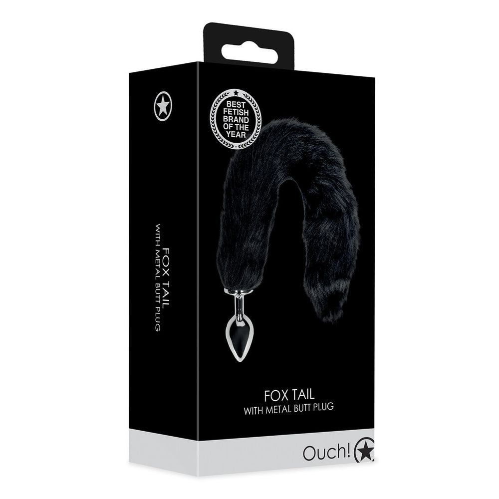 Vossenstaart met metalen buttplug