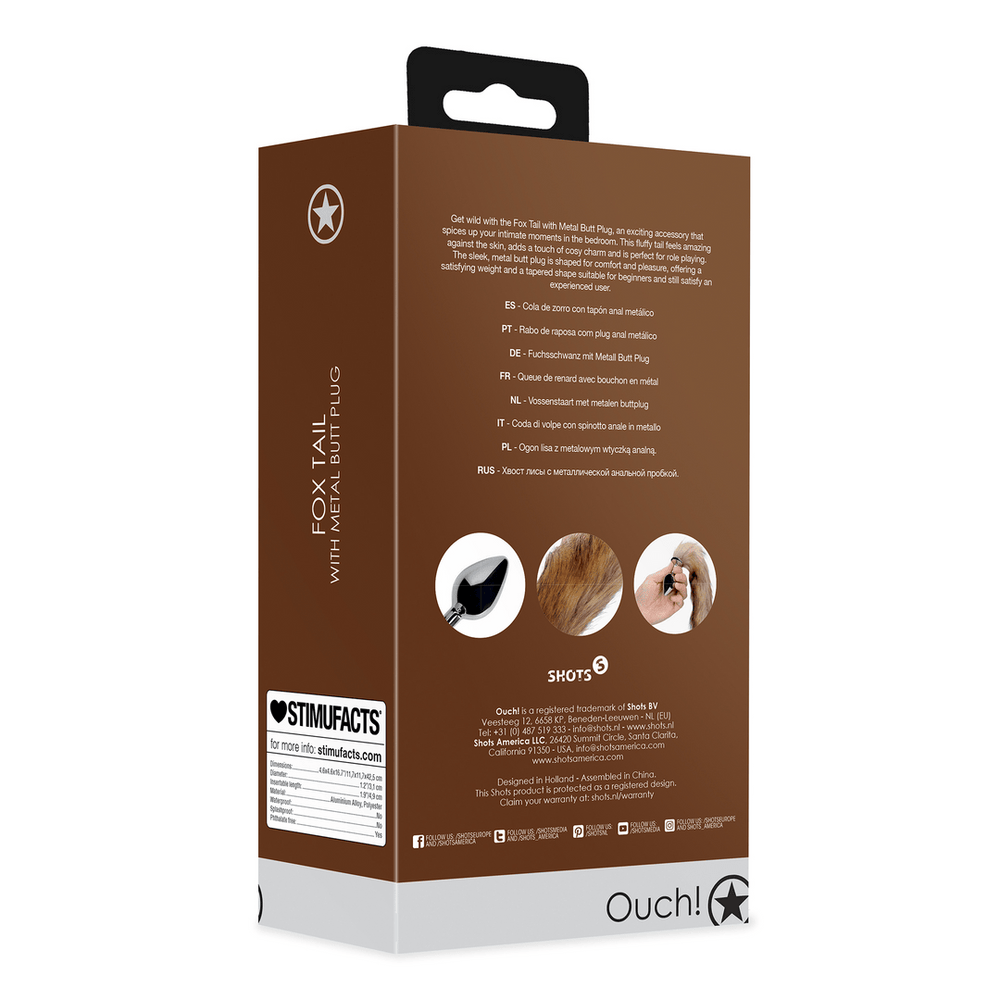 Vossenstaart met metalen buttplug - foto 16
