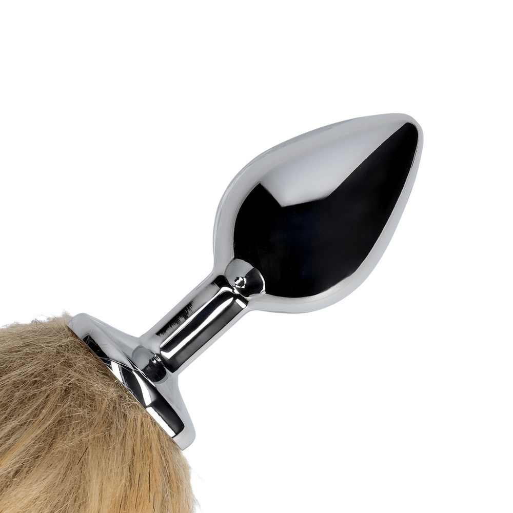 Vossenstaart met metalen buttplug - foto 10