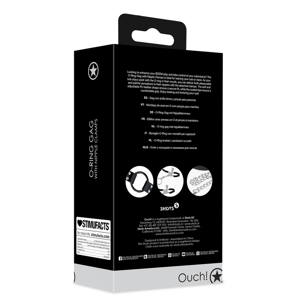 O-ring gag met tepelklemmen - foto 7