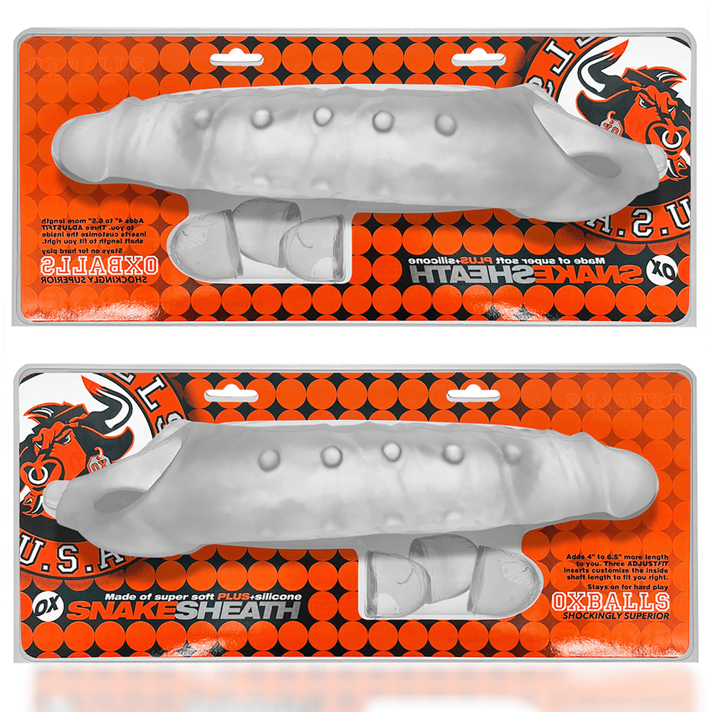 Snake - Deep-Reach Penis Sleeve - Clear Ice - foto 4
