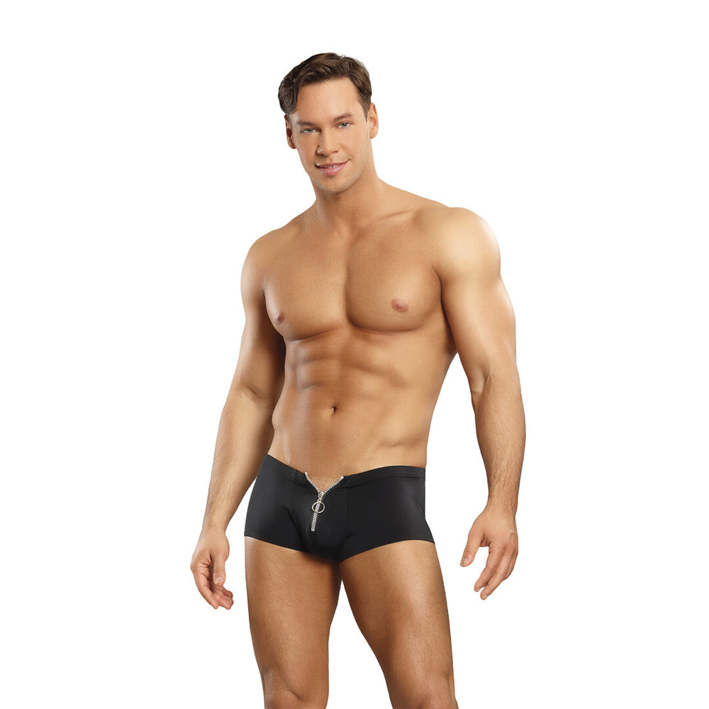 Ritsbroek met Rode Cockring - Zwart