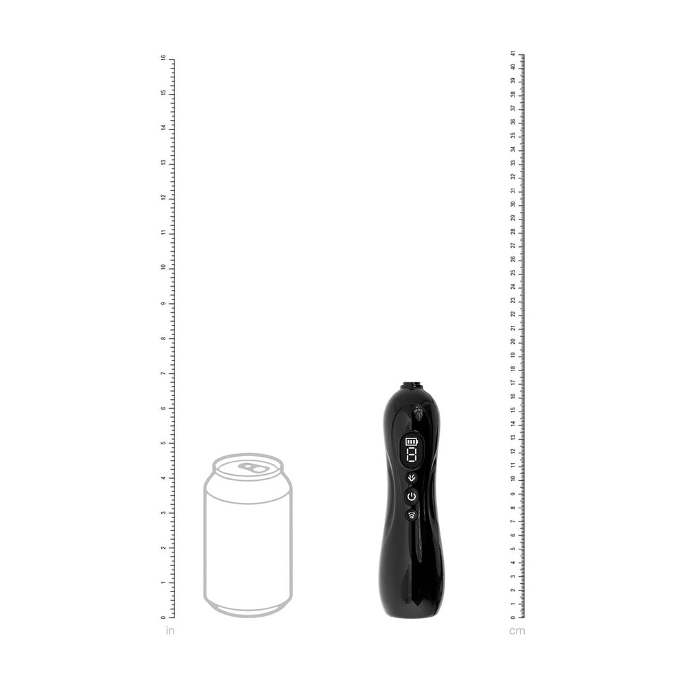 Automatische Vagina- en Borstpomp met Draaien en Vibrerende Tong - Zwart