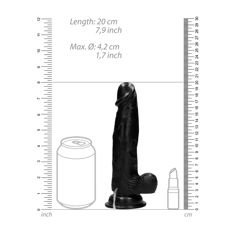 Vibrating Realistic Cock with Scrotum - 8 / 20 cm - foto 9