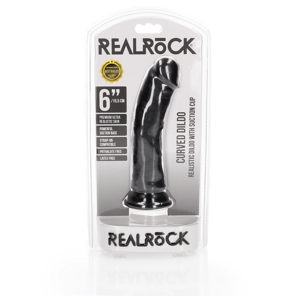 Curved Realistic Dildo with Suction Cup - 6 / 15,5 cm - foto 3