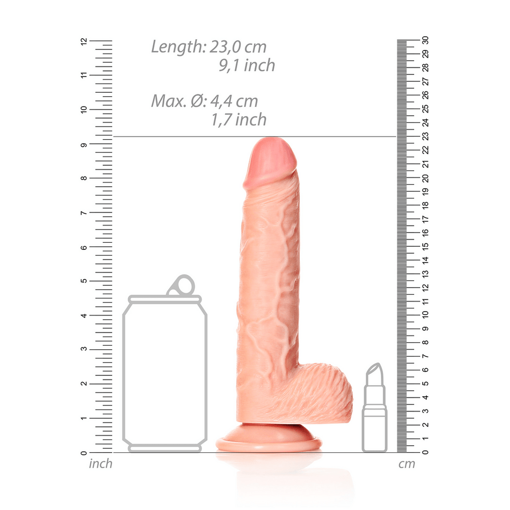 Straight Realistic Dildo with Balls and Suction Cup - 8 / 20,5 cm - foto 7