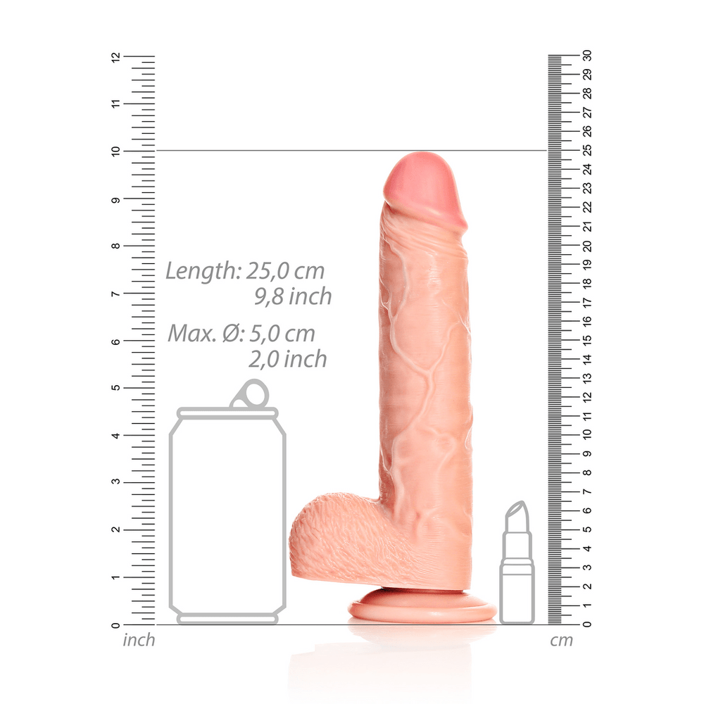 Straight Realistic Dildo with Balls and Suction Cup - 9 / 23 cm - foto 7
