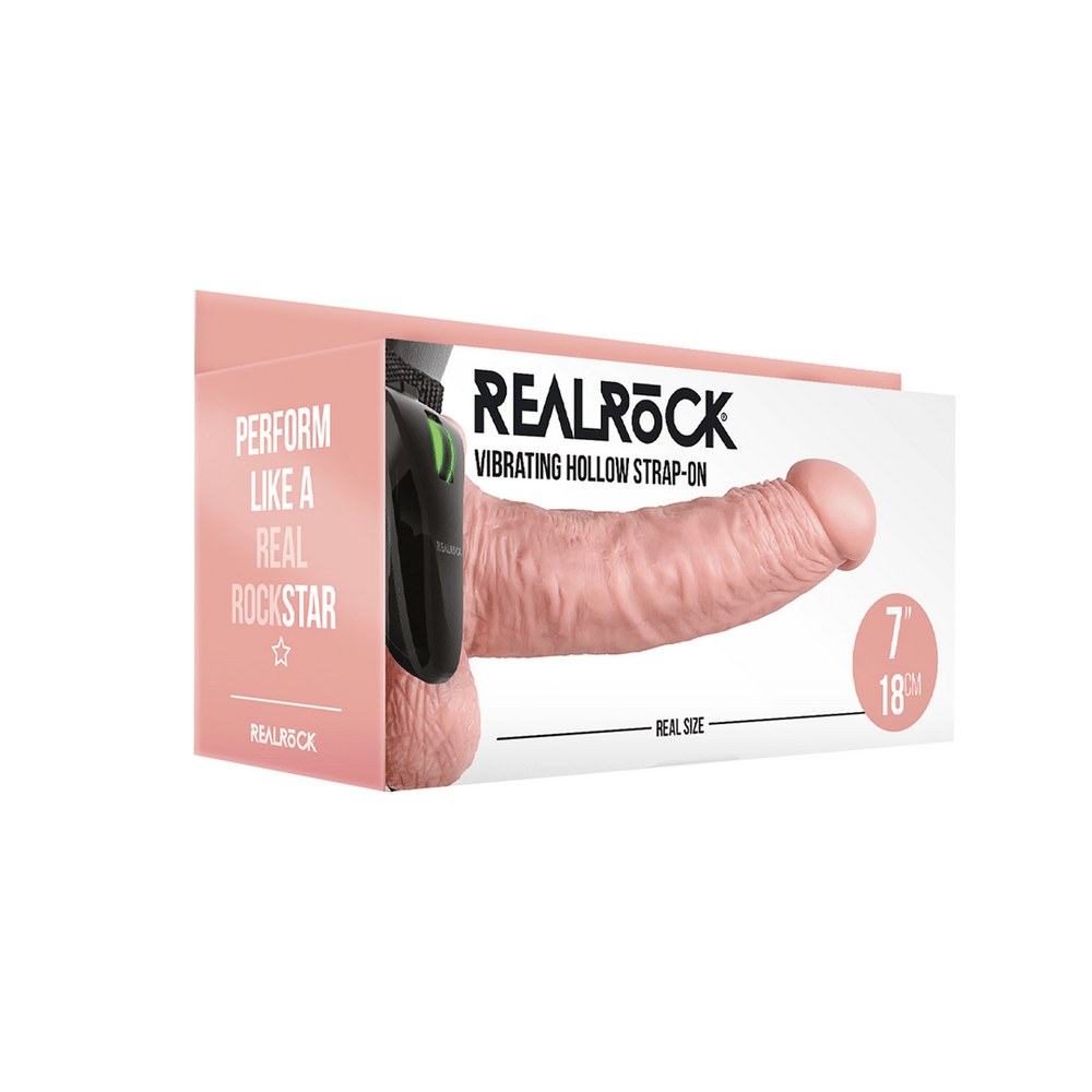 Vibrating Hollow Strap-On with Balls - 7 / 18 cm - foto 18