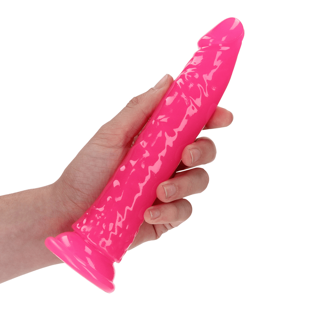Slim Realistic Dildo with Suction Cup - Glow in the Dark - 7'' / 18 cm - foto 9